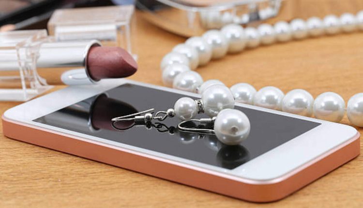 Phone With a Pearl Phone Strap